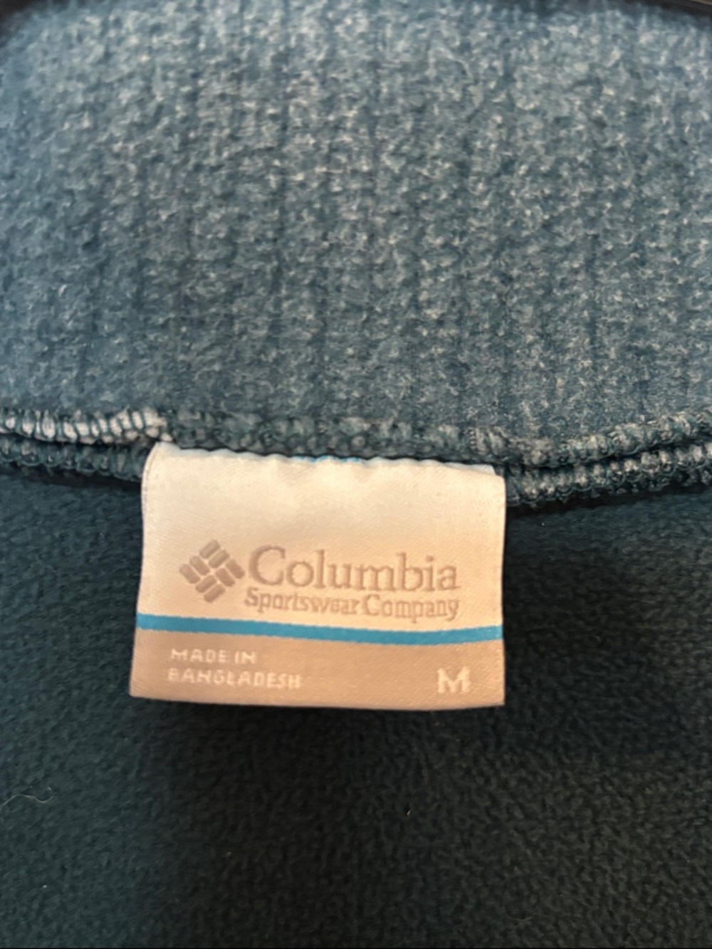 Columbia Blue Teal Fleece Zip Up - Picture 3 of 6